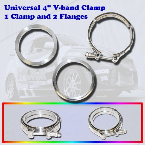 4" V band VBand Clamp Flange Turbo Exhaust catalytic converter SS