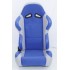 2 PCS Universal Racing Seats Fabric Reclinable BLUE/GRAY