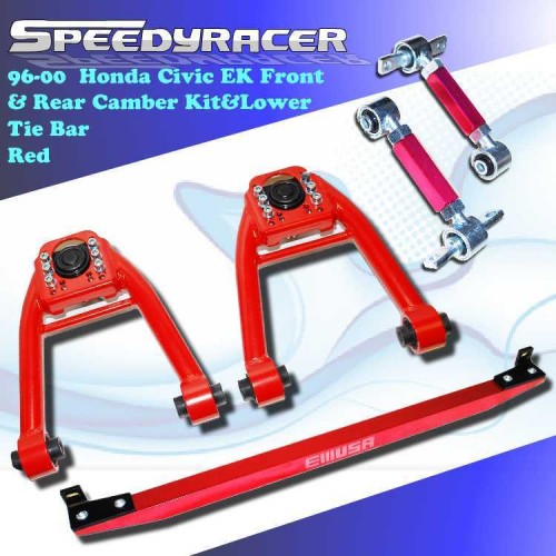 thumbnail image 2 of Beaks Red Lower Tie Bar For Honda Civic 96-00 EK – Chassis Stiffening Bar STB-EK-RD 2 of 5