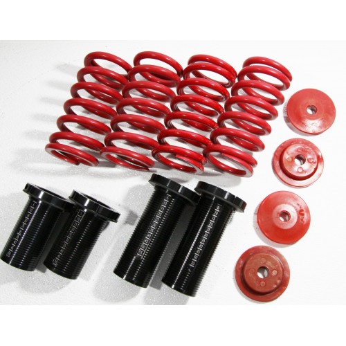 Front/Rear Scaled Red Coilover Blue Lowering Spring For Civic/Del Sol/Integra 