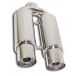 Unviersal DUAL 4 quot; Exhaust Tip Muffler Round-Shaped