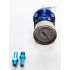 Universal Fuel Pressure Regulator with Oil Gauge Type-S Adjustable BLUE