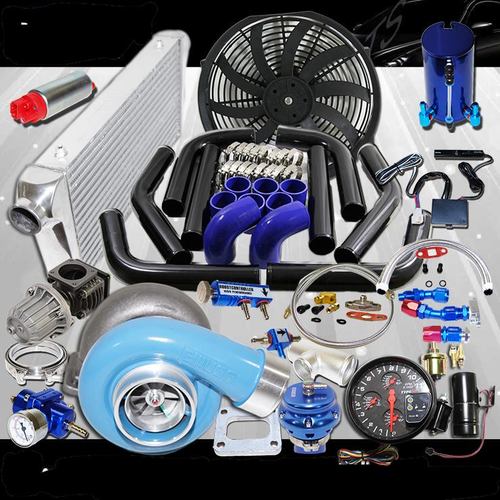 DIY Universal BLUE EMUSA GT45 Turbo Kit FMIC High Performanc