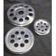 Aluminum Silver Crank Pulley Set for Nissan Skyline R32 R33 R34 GT-R