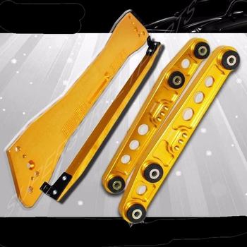 Rear Lower Control Arm+Tie Bar+Subframe Bar GOLD for 92-95 Civic 93-97del Sol