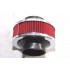 Universal 2.5" Performance Cold Air Intake Bypass Filter Valve Pipe Rubber RED