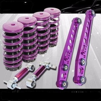 Honda Civic 96-00 Coilover Spring Set+Rear Camber+Lower Control Arm COMBO purple