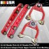 Front Upper Camber Kit+Subframe+Rear Lower Control Arm Red FOR 92-95 Honda Civic