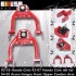 Front Upper Camber Kit+Subframe+Rear Lower Control Arm Red FOR 92-95 Honda Civic