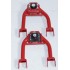 Front Upper Camber Kit+Subframe+Rear Lower Control Arm Red FOR 92-95 Honda Civic