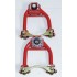 Front Upper Camber Kit+Subframe+Rear Lower Control Arm Red FOR 92-95 Honda Civic