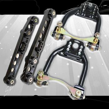 Front Upper Camber+Subframe+Rear Lower Control Arm Black FOR 92-95 Honda Civic