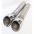 Universal SS Exhaust Tips 1 Pair 2.5" O.D. Tip with 2" O.D. 8.5" Length Piping