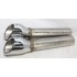 Universal SS Exhaust Tips 1 Pair 2.5" O.D. Tip with 2" O.D. 8.5" Length Piping