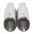 1 Pair Universal SS Exhaust 2.7" O.D. Oval Tip with 1.9" O.D. 1.8" I.D. Outlet