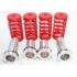 Honda Civic 88-91/92-95/96-00 Coilover Lowering Coil Springs Set RED/SILVER
