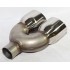 Dual Round Exhaust Tips 3.5" O.D. Tip with 2" O.D. 10" Length Piping