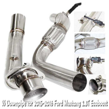 SS Catless Exhaust Exhaust Downpipe 3" for 15-16 Ford Mustang Ecoboost 2.3T