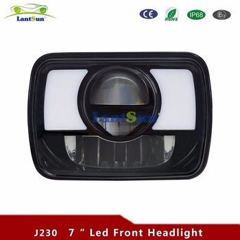 5&#034;x7&#034; Inch LED Rectangular Sealed Beam Headlights w/ Turn Signal High Low beam Lantsun-J230