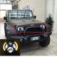Pair 7 Inch 50w Round LED Headlights with Amber DRL Turn Signal Halo for Jeep JK Lantsun-J222