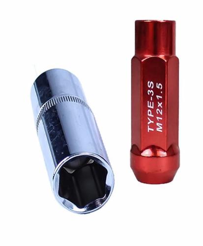 Godspeed Project GSP TYPE-3X 20pc 55mm Steel Lug Nuts - M12x1.5 Black - Honda/Acura/Toyota