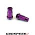 Godspeed Project Type 4 50mm Lug Nuts 20 Pc M12 X 1.25 Purple LN-T4-125-PURPLE