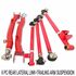 6PC Rear Lateral Link+Trailing Arm Suspension for02-07 IMPREZA WRX STi GD/GG RED