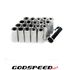 Godspeed Project Type 5 55mm Lug Nuts 20 Pc Set M12 X 1.5 Silver LN-T5-15-SILVER