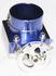 Universal T6 Performance 70mm Intake Throttle Body CNC w/Adaptor Plate blue