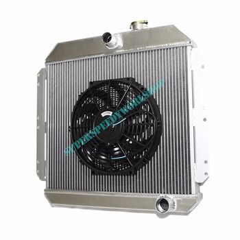 Aluminum Racing 3 Row Radiator+12" Fans fits 49-52 Chevy Styleline V8 MT