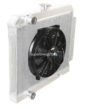 3 Row Performance RADIATOR+14" Fans for 66-69 International Scout V8 MT