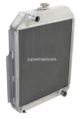 3Row Aluminum Racing Radiator fits 48-52 Ford F1-F8 Truck w/Chevy L6/V8