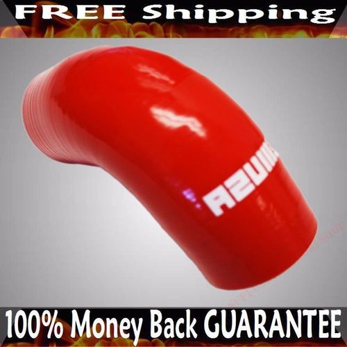 RED 3" Universal 90 Degree Elbow Silicone Hose Turbo Pipe 