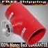 3" RED Silicone SSQV Type Flange Adapter  for Toyota Acura Mazda BMW