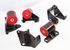 Engine Swap Conversion Motor Mounts Red for 96-00 Honda Civic F22 H23/H22