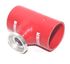 2.5"RED Silicone SSQV Type Flange Adapter  for Toyota Acura Mazda BMW