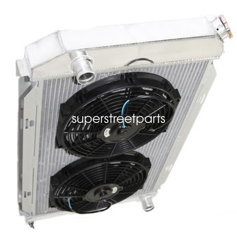 3 Row Performance RADIATOR+12" Fans for 71-73 Ford Mustang V8 MT ONLY
