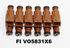 1set (6)Fuel Injectors for 05-06 Volvo SC90 2.9L I6/99-05 S80 2.8L I6/2.9L I6