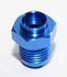 Blue 6AN AN-6 Male Thread Straight Weld on Flare Aluminum Anodized Fitting