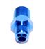 BLUE 6AN AN-6 to 3/8" NPT Male Thread Straight Aluminum Fitting Adapter