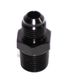 BLACK 6AN AN-6 to 3/8 quot; NPT Male Thread Straight Aluminum Fitting Adapter