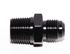 BLACK 6AN AN-6 to 3/8" NPT Male Thread Straight Aluminum Fitting Adapter