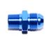 BLUE 8AN AN-8 to 3/8" NPT Male Thread Straight Aluminum Fitting Adapter