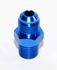 BLUE 6AN AN-6 to 1/4" NPT Male Thread Straight Aluminum Fitting Adapter