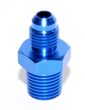 BLUE 4AN AN-4 to 1/4 quot; NPT Male Thread Straight Aluminum Fitting Adapter
