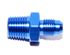 BLUE 4AN AN-4 to 1/4" NPT Male Thread Straight Aluminum Fitting Adapter