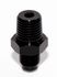 BLACK 4AN AN-4 to 1/4" NPT Male Thread Straight Aluminum Fitting Adapter