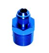 BLUE 6AN AN-6 to 1/2 quot; NPT Male Thread Straight Aluminum Fitting Adapter