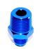 BLUE 6AN AN-6 to 1/2" NPT Male Thread Straight Aluminum Fitting Adapter