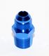 BLUE 8AN AN-8 to 1/2 quot; NPT Male Thread Straight Aluminum Fitting Adapter